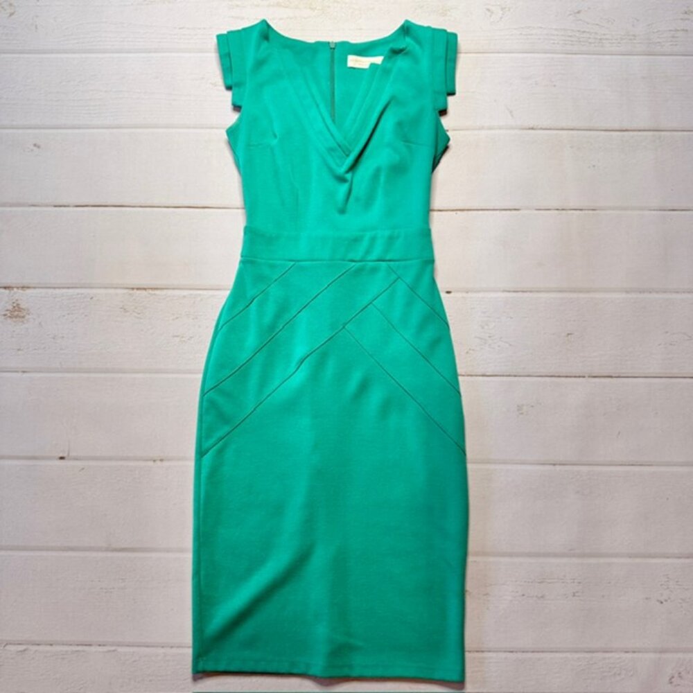 Dorothy Perkins - Women’s Teal Green Fitted Dress - Size 6 (34 Euro)